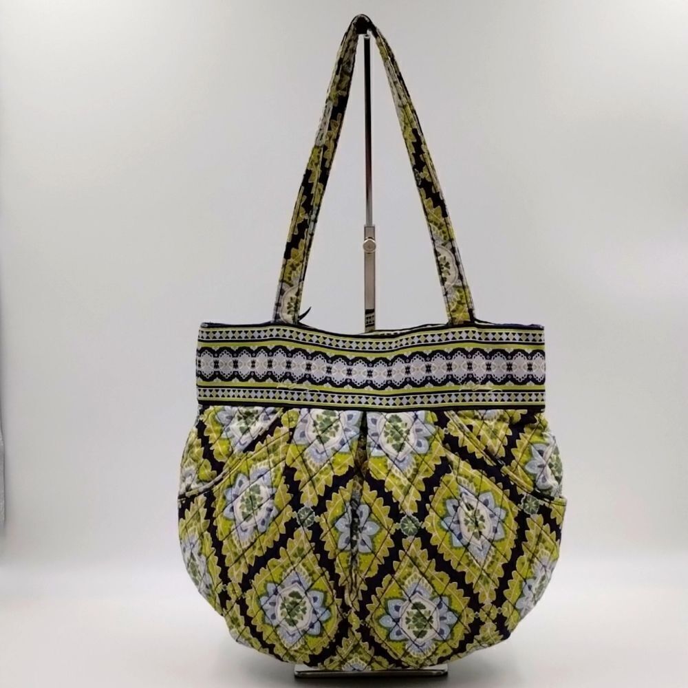 Vera Bradley Cambridge Print Retired Shoulder Bag Cloth Quilted